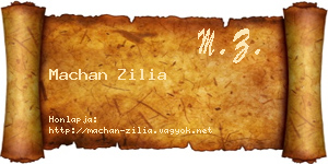 Machan Zilia névjegykártya
